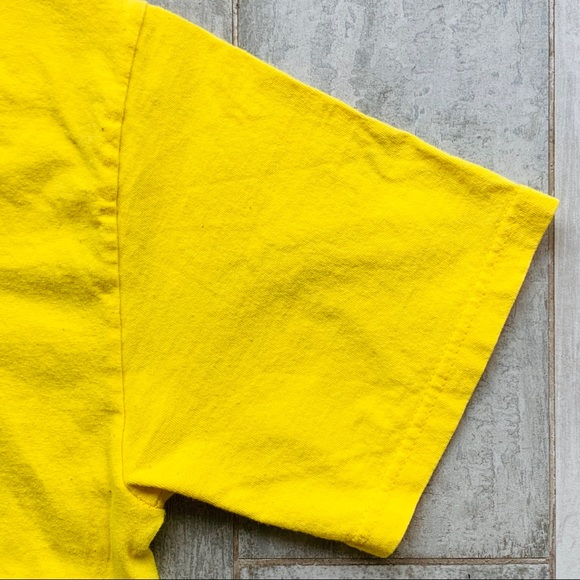 Adidas Danger Yellow Black Tee Top t-Shirt Shirt - Picture 13 of 15